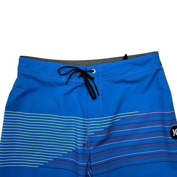 Hurley Boardshorts Men's 29 Blue Summer Beach Pool Surf Performance Swim Trunks - Picture 3 of 13